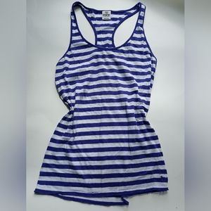 PINK Victoria's Secret Striped Racerback Tank Top Sleeveless Shirt Tee Size L